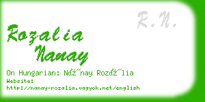 rozalia nanay business card